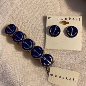 New Anchor bracelet and earrings